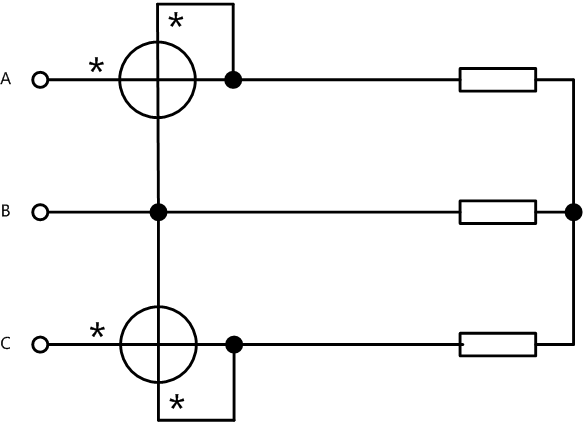 二瓦計(jì)法接線圖